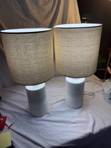 Pair ceramic small table - of,