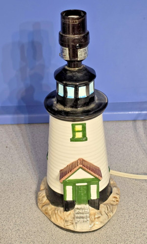 Ceramic lighthouse table lamp