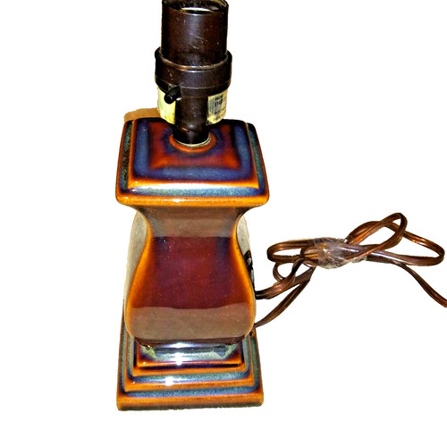 Glaze ceramic table lamp brown - glaze,